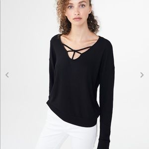 Aeropostale crisscross front sweater top NWT